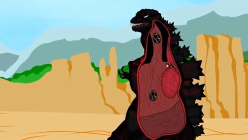 哥斯拉:哥斯拉吞掉了警笛头