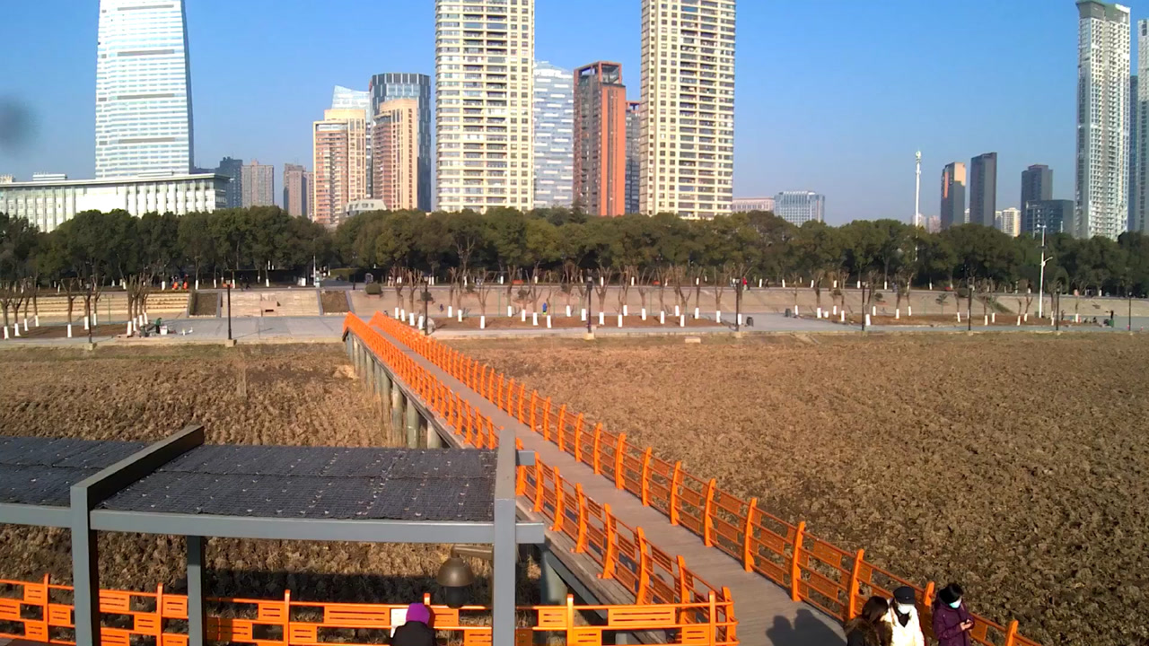 无人机航拍汉口江滩