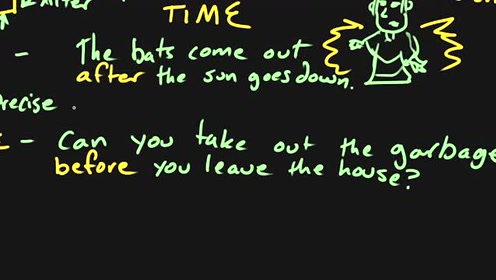 khan academy: prepositions of time