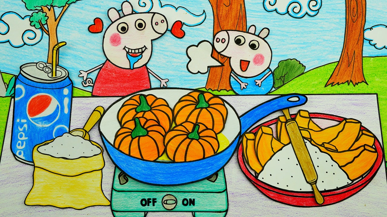 南瓜饼简笔画 儿童图片