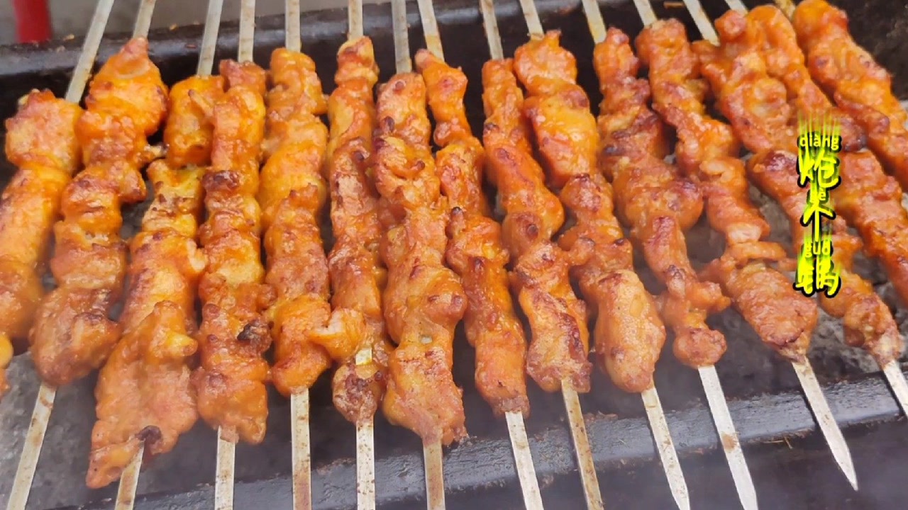 烧烤教学之炭烤鸡肉串,不好吃来找我