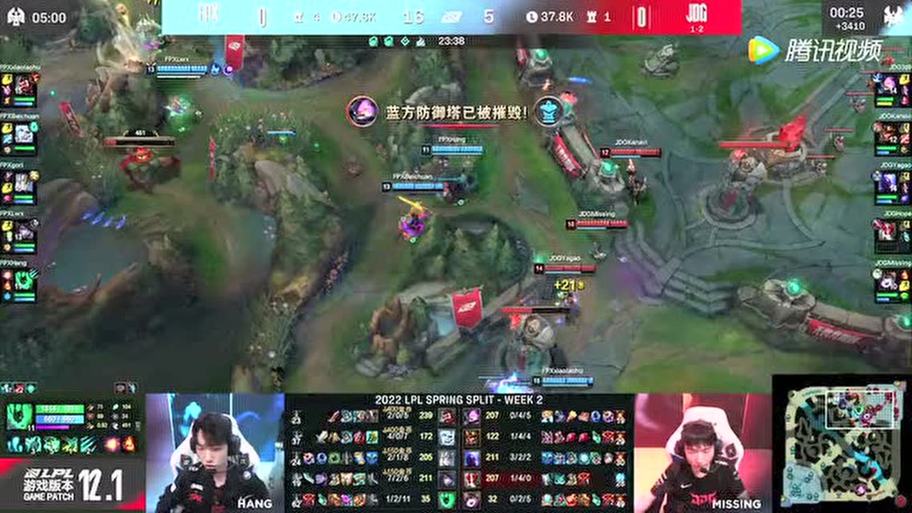 hang神来一钩命中金克丝 FPX五人推进轻松拿下