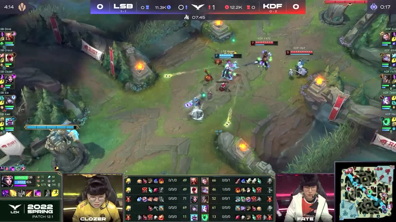 【回放】2022LCK春季赛W2D3 LSB vs KDF 第一局