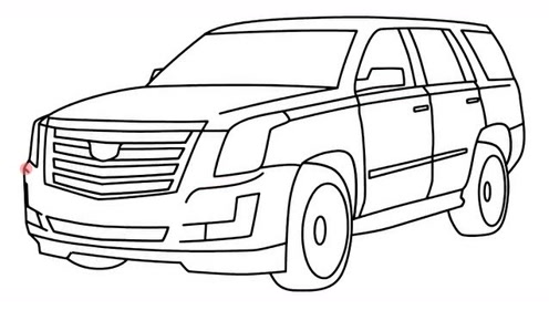 如何用线条描画一辆suv的轮廓