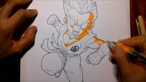 美术系龙珠迷同学设计的超级赛亚人蓝库林!这是最强地球人