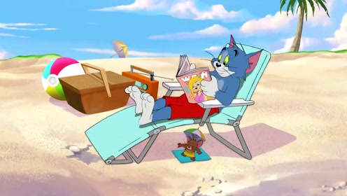 汤姆和杰瑞沙滩度假,挺会享受