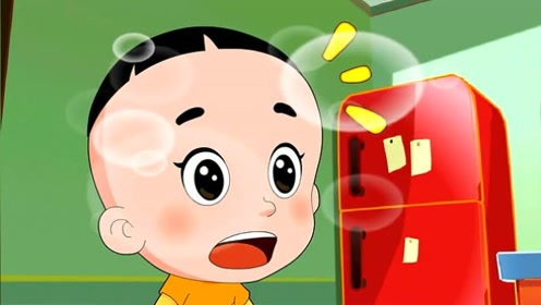 大头儿子消毒后的桃子不见了,原来是围裙妈妈拿着做了桃子罐头