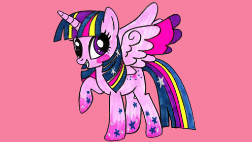 绘本故事 可爱的小马宝莉独角兽紫悦