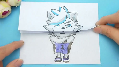 给喜羊羊运动英雄传球胜狼手绘变脸,三次变换简单又帅气,太梦幻