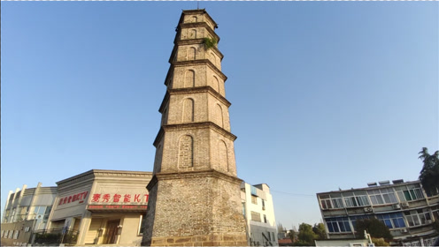 实拍安徽省舒城县历经400年的城锥子,"龙舒八景"之一的龙头塔