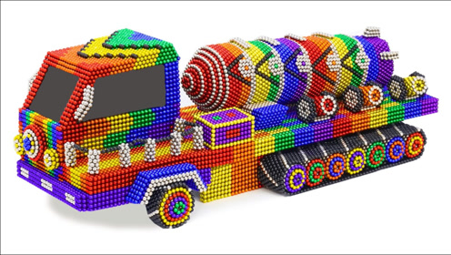 巴克球玩具创意diy军用火箭运输车玩具