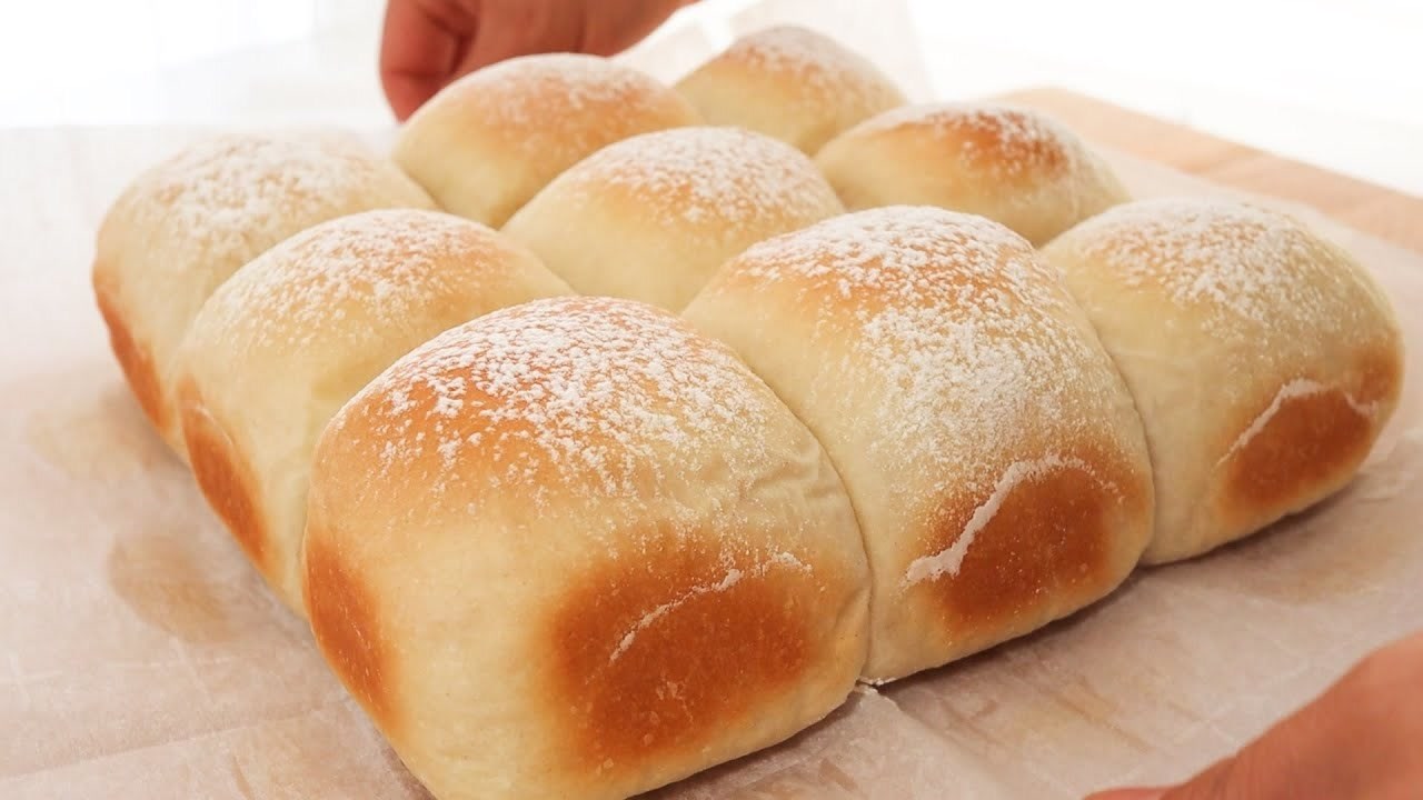 只需5种食材(无黄油,无鸡蛋) 超级蓬松宣软的椰奶面包