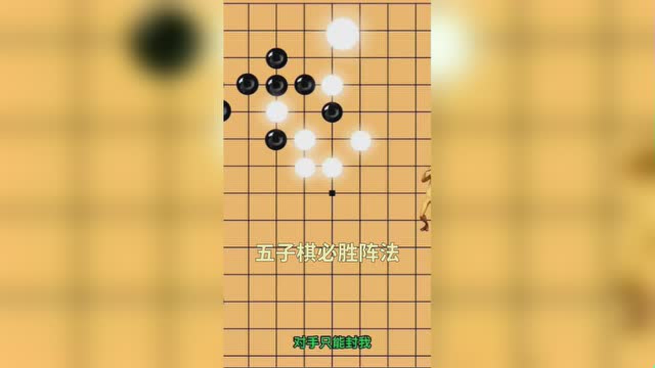五子棋三步必胜阵法《斜二跳一》