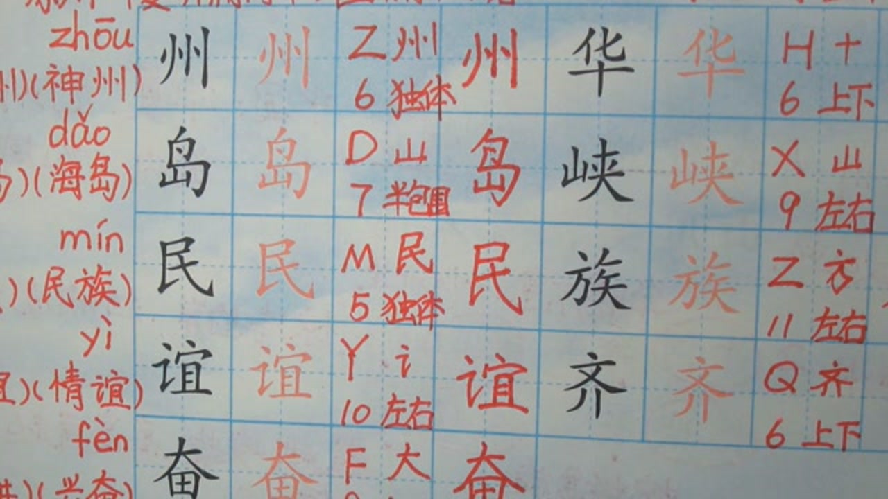 二下《神州谣》一类字学习,笔画不多,笔顺不难,都是常用字.