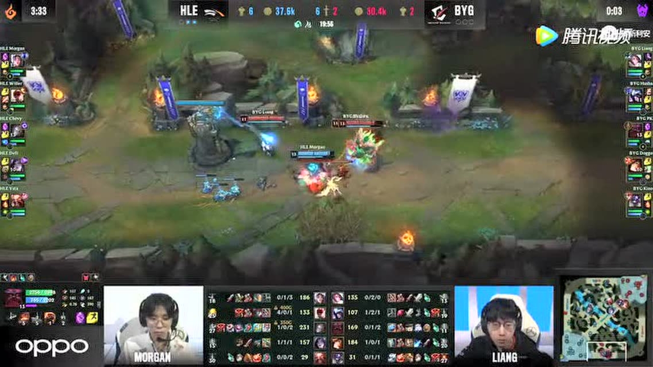 BYG三人集结强杀Morgan 奥恩TP成功保下大龙