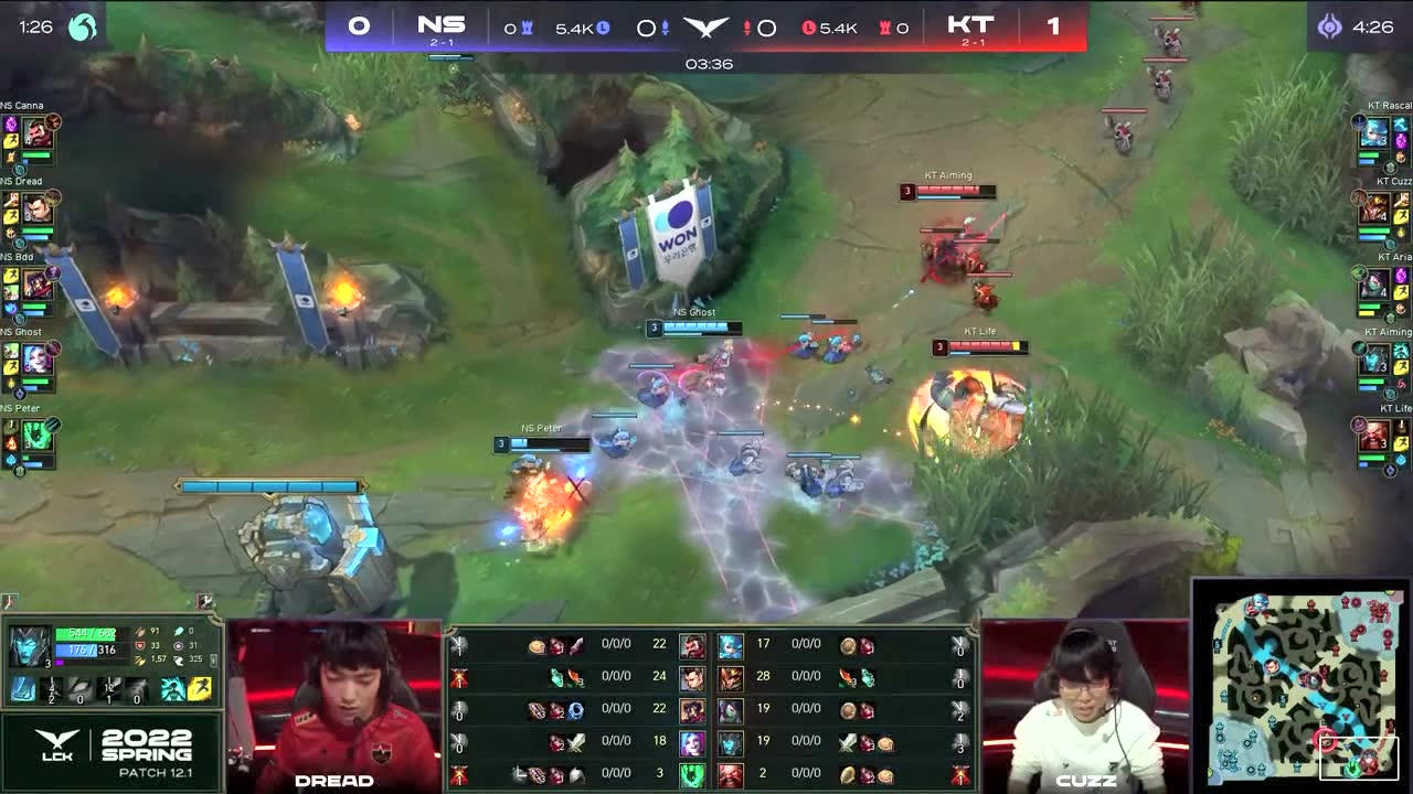 【回放】2022LCK春季赛W2D3 KT vs NS 第二局