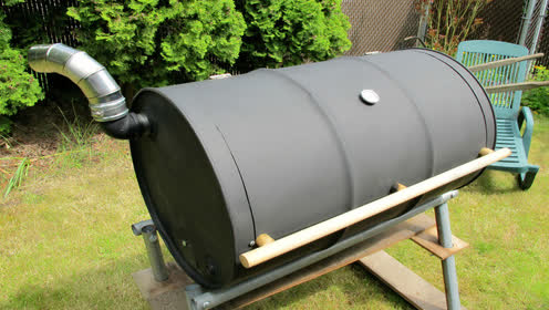 铁桶改装烧烤炉,吃货也要有动手能力