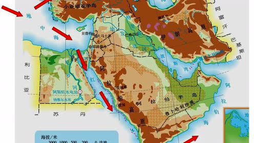 七年级地理下册第八章 东半球其他的国家和地区1.中东