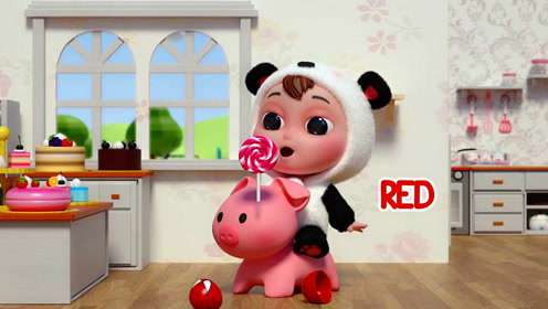 启蒙动画片!熊宝宝吃棒棒糖,学习英语颜色