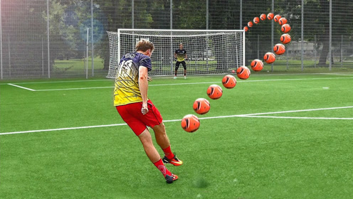 现实版的大空翼曲线射门,原来足球真的会拐弯