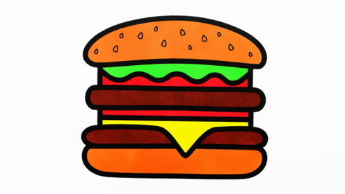 汉堡包儿童简笔画儿歌