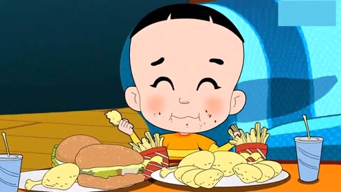 新大头儿子:汉堡炸鸡薯条可乐啤酒成了垃圾食品 大头父子没的吃了