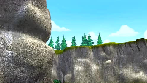 熊出没:强哥和小熊熊一不小心掉下了山崖 叫天天不应叫地地不灵的