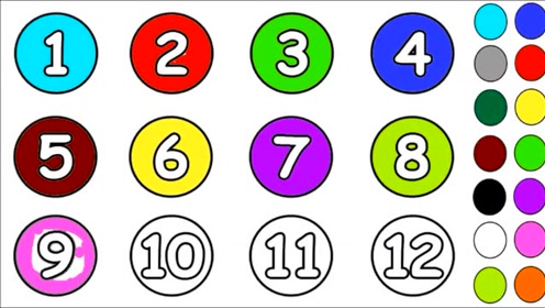 儿童简笔画:数字一到十二