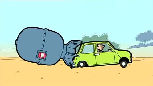 憨豆先生:开车一路飞奔挂巨型炸弹,难道是想上天吗?