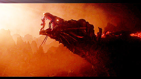 小小地狱火龙还想吃雷神,结果雷神直接让它吃锤子,把它嘴都压扁了