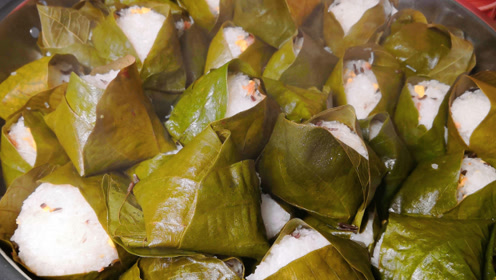 教你如何用糯米做出美食,我们广西平南叫社包蒸果与糯米鸡相似