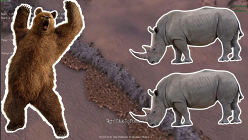 1000头熊vs1000头犀牛!师从鬼剑士,习的一手好上挑!