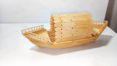 手工模型教程,迷你乌蓬船的制作方法,简单又有创意!