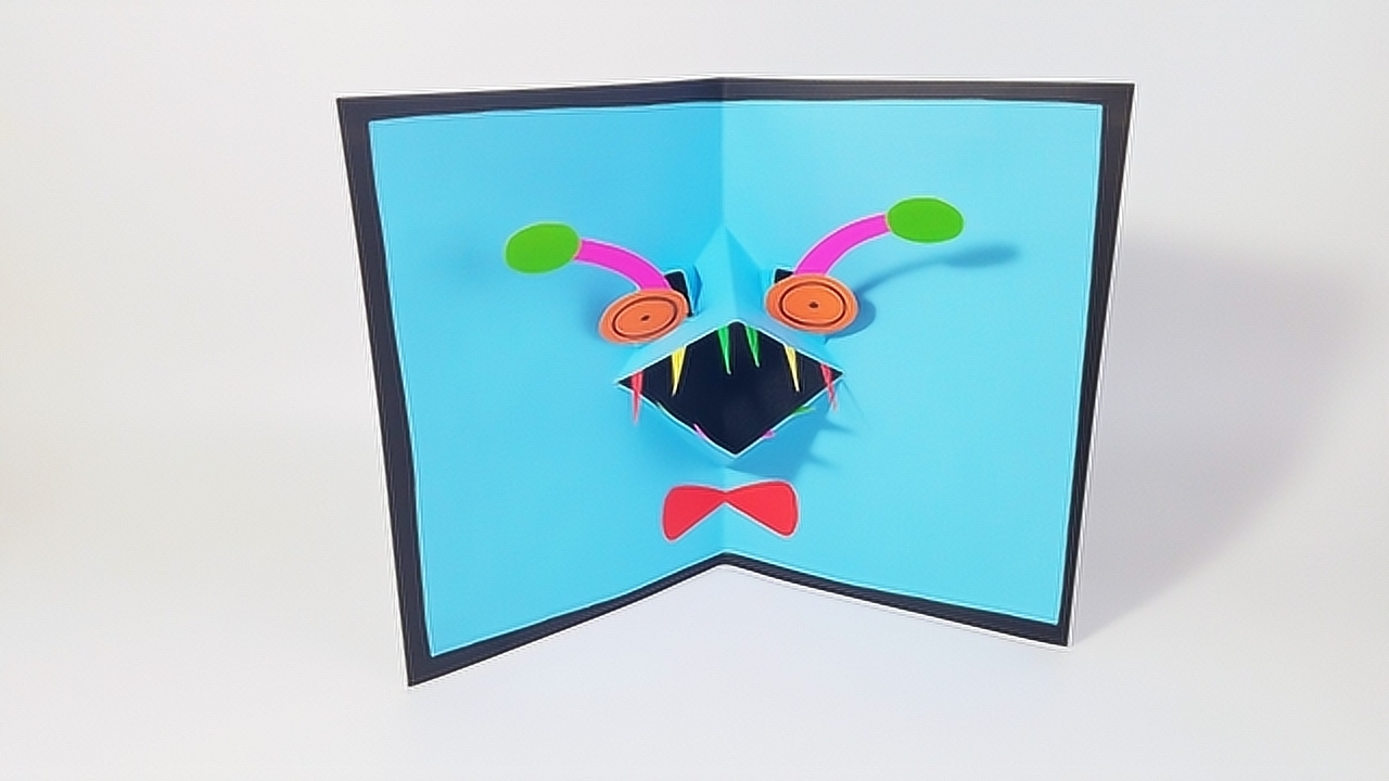 教你折纸怪兽贺卡,简单好玩,小朋友很喜欢