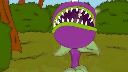 植物大战僵尸动画:读报僵尸太倒霉了吧,遇到了玩耍的大嘴花