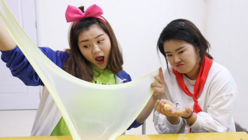 废泥玩出新境界,胖芸儿做拉丝龙须糖秒杀千丝泥,无硼砂太好玩了