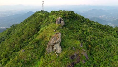 航拍信宜高州的石狗岭森林公园,看出哪里是石狗吗?