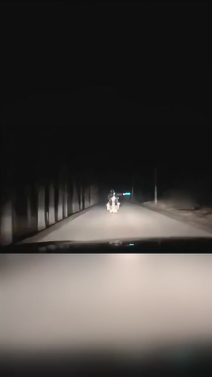 大哥骑电动车走夜路,没有转向灯自己手动,还挺好使啊!