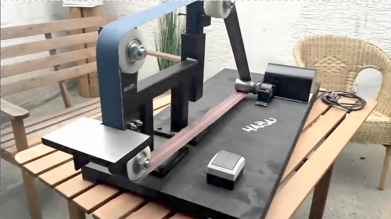 男子自制一台砂带机,用过后才知道有多牛,不服不行!