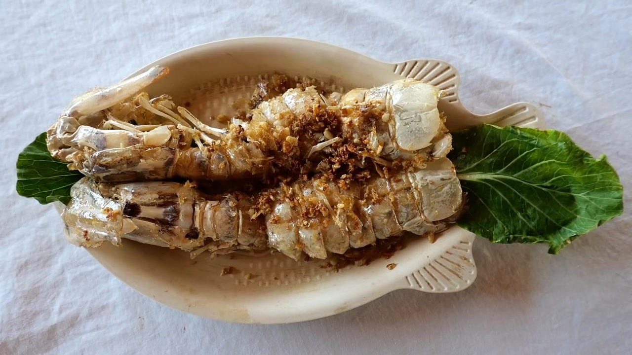 印尼路边小吃—巨大的外星虾