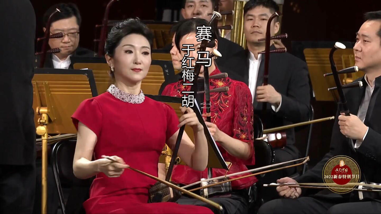 于红梅大师二胡演奏《赛马》,艺术家风范