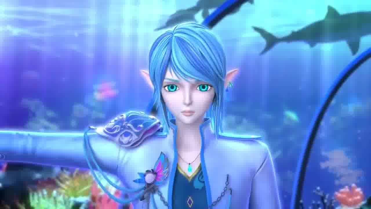 精灵梦叶罗丽第九季:海洋馆的鱼群见到水王子,竟然