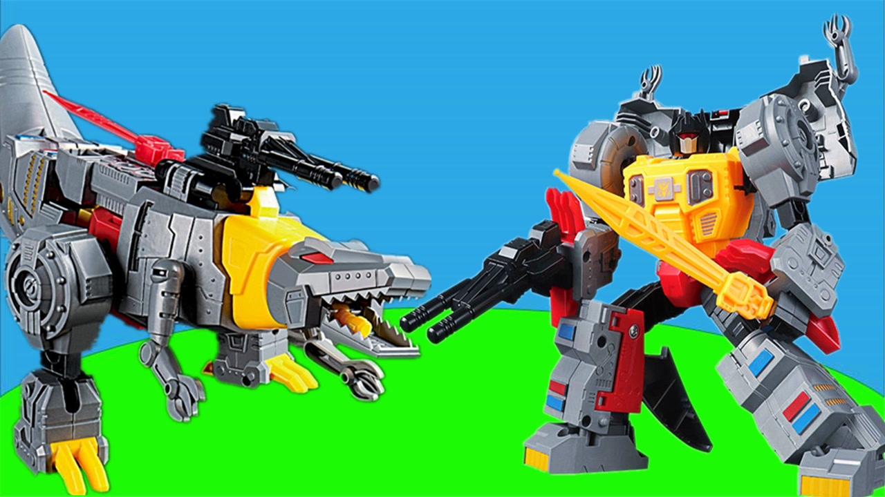 开箱试玩钢铁霸王龙机器人 变形战斗模式和恐龙模式