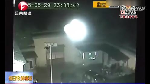 UFO夜闯安徽淮南白塔寺，监控拍下全过程