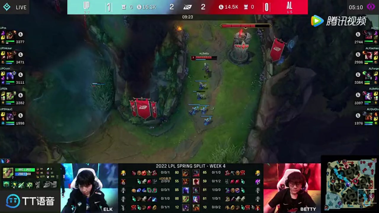 LPL春季赛 UP 1-2 AL