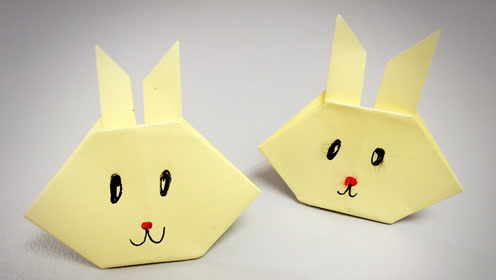 跟我学折纸-竖耳朵兔子