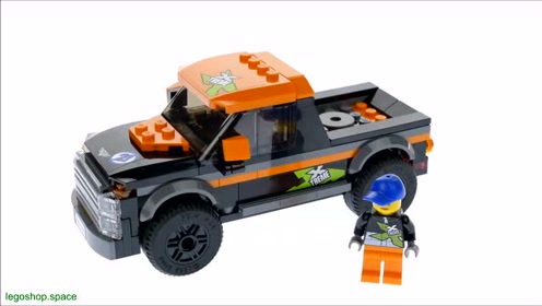 乐高积木城市系列 60085 4x4赛艇运输车快速搭建