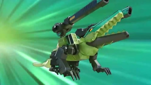 《机甲兽神》擎峰轰天暴龙挡住攻击,飞伦绝地雄狮冲向终点,加油