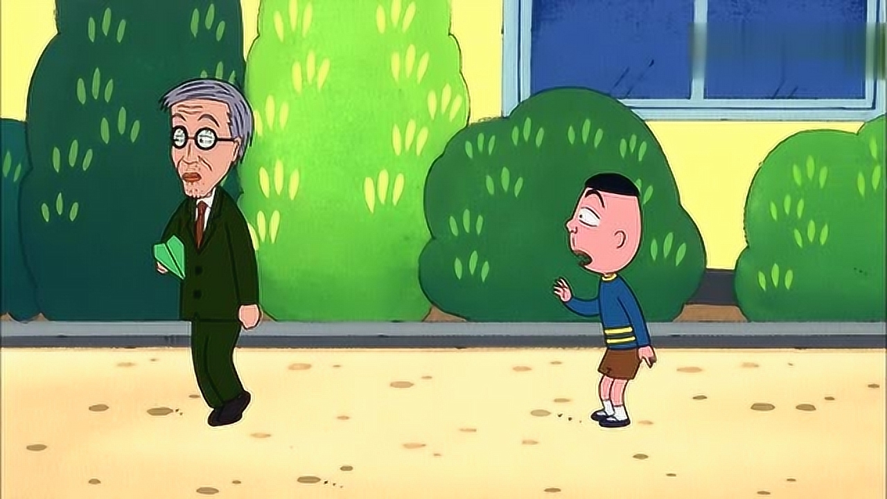 《樱桃小丸子》校长亲自己教滨崎折飞机的方法,校长真是个好人!