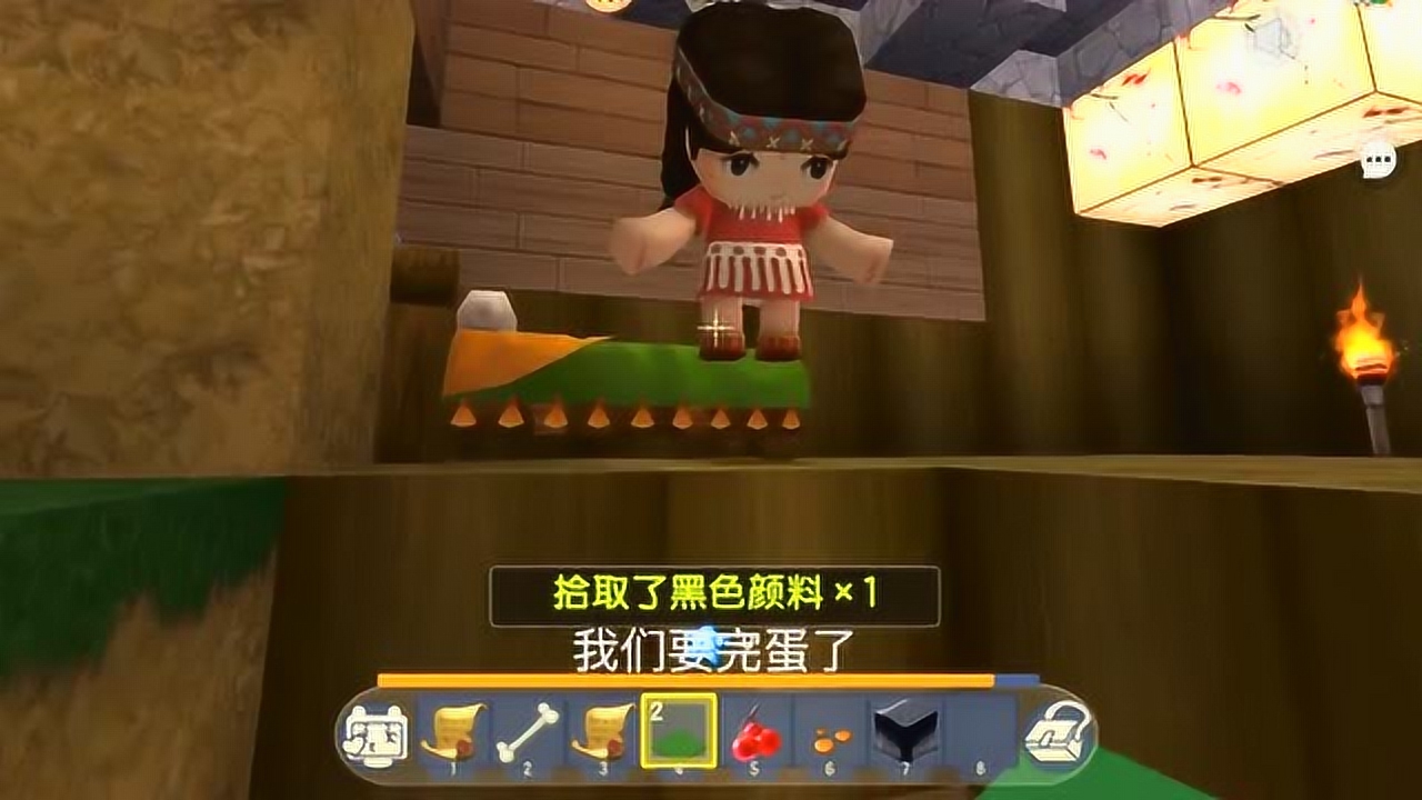 迷你世界:小乾被坏人追赶,还让生病的妮妮来保护她